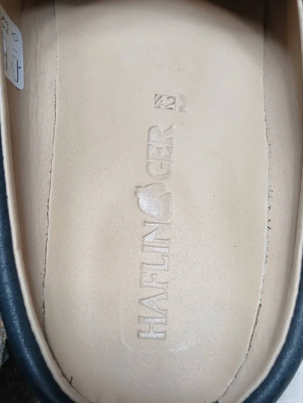 Haflinger Phillip Black Leather Slip-On Mule with Cork Sole Size 42